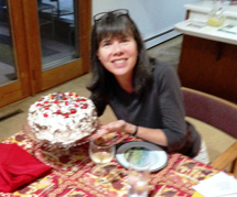 Sojourner Denise with birthday cake